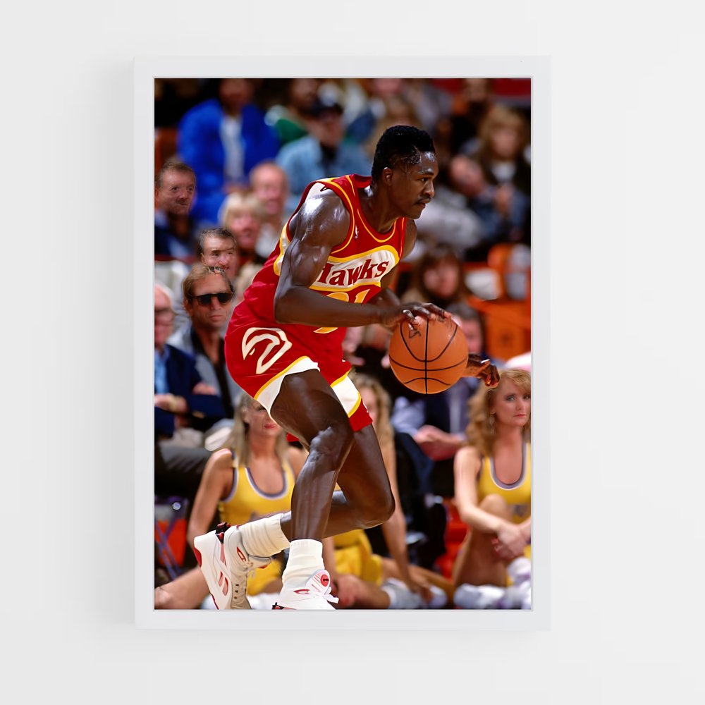 Poster Dominique en Action – affiche Basketball (vue 3)